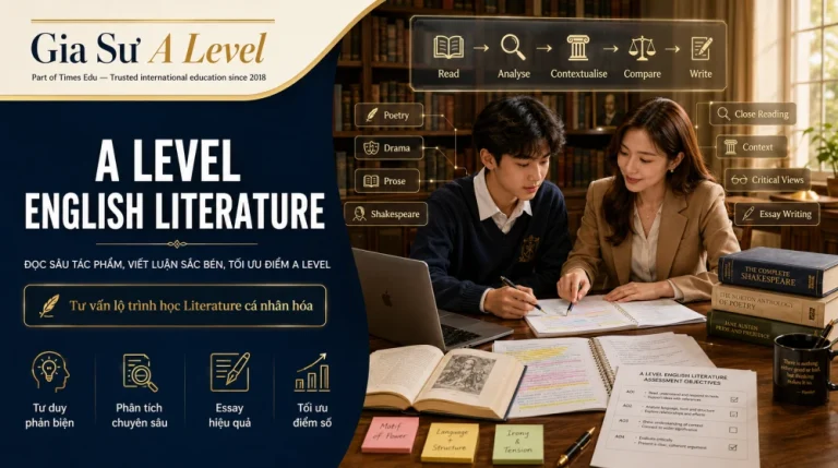 A Level English Literature: Hướng Dẫn Học Văn Học Anh & Ôn Thi Hiệu Quả