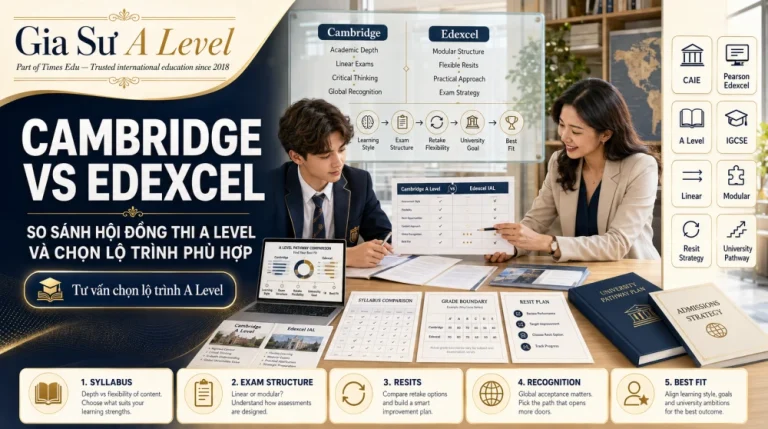 Cambridge vs Edexcel: So Sánh A Level & Cách Chọn Hội Đồng Thi