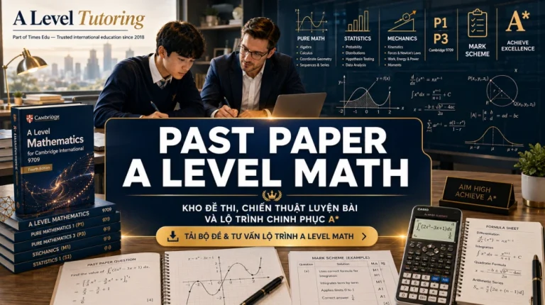 Past Paper A Level Math: Kho đề thi và chiến thuật đạt A*
