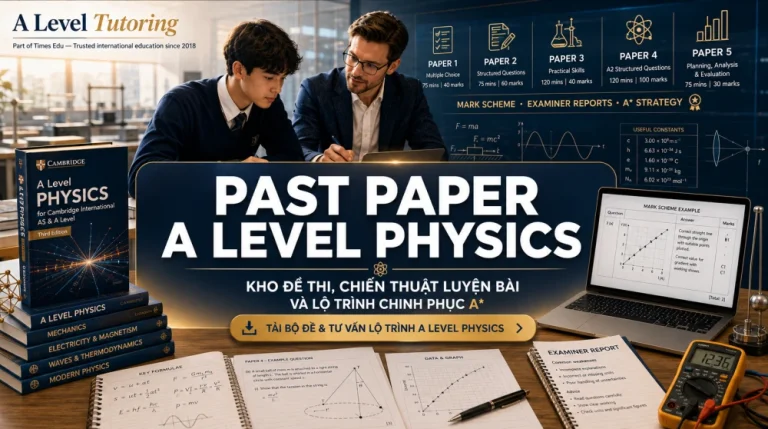Past Paper A Level Physics: Kho đề thi và chiến thuật đạt A*