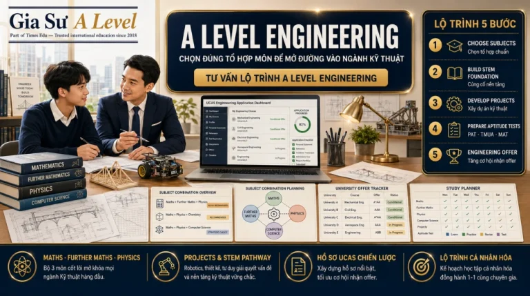 A Level Engineering: Cách Chọn Tổ Hợp Môn Chuẩn Cho Ngành Kỹ Thuật