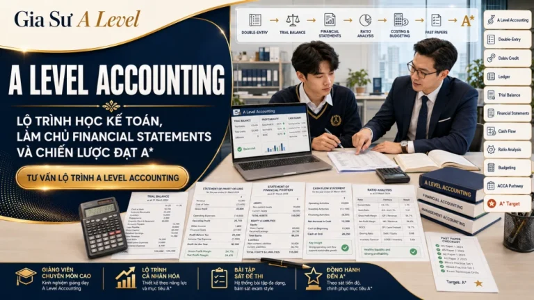 A Level Accounting: Lộ Trình Học Và Ôn Thi Chuyên Sâu