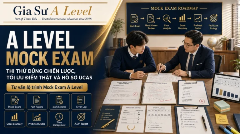 A Level Mock Exam: Chiến lược thi thử để tối ưu điểm và hồ sơ UCAS