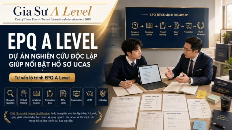 EPQ A Level: Hướng dẫn làm dự án nghiên cứu độc lập cho hồ sơ du học