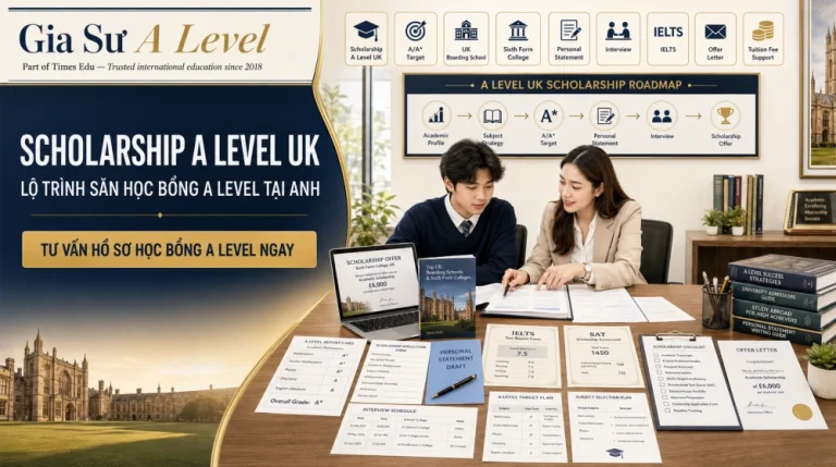 Scholarship A Level UK: Điều Kiện, Hồ Sơ Và Lộ Trình Săn Học Bổng